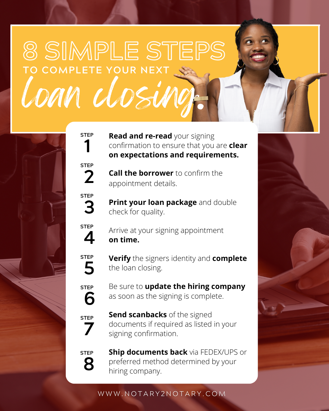 8 Simple Steps To Complete Your Next Loan Closing | notary2notary